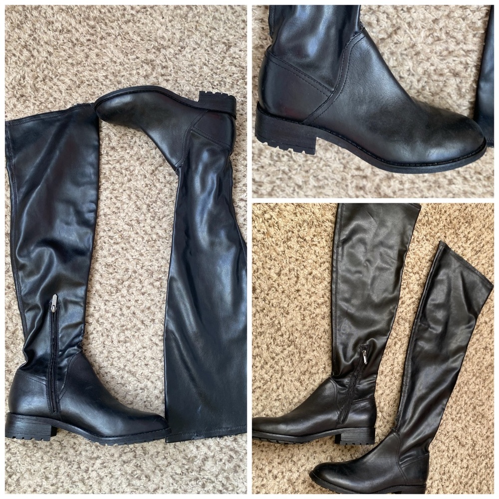 Sam Edelman Black Over the Knee Boots Leather Boots Size 9